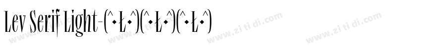 Lev Serif Light字体转换